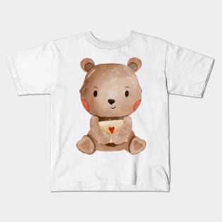 Cute Valentines Day Teddy Bear Kids T-Shirt